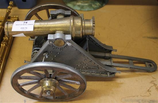 Miniature model cannon